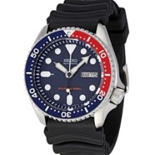 Seiko Automatic Dive Watch with Offset Crown and Rubber Dive Strap #SKX009K1