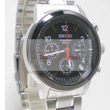 Seiko Chronograph SSB011P1 HARDLEX 330FT Mens Watch