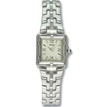 Seiko Ladies Stainless Steel Dress Watch Silver Tone Dial SXNQ89