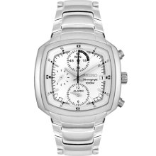 Seiko Mens Chronograph Stainless Steel Alarm Watch SNA635