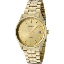 Seiko Men's Gold Dial Goldtone Stainless Steel Watch