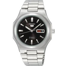 Seiko Men's Snkk47 Seiko 5 Automatic Black Dial Stainless Steel Bracelet Watch