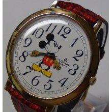 Seiko Mickey Mouse Men's Gold Quartz Thin XL (44mm!) Watch