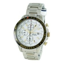 Seiko Pilot's Solar Alarm Chronograph Flightmaster SSC011P1 SSC011 SSC011P Mens Watch