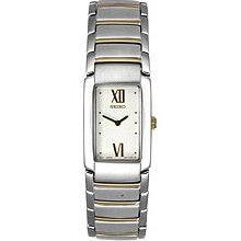 Seiko Quartz Ladies White Dial Two Tone Bracelet Dress Watch SUJ569