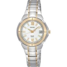 Seiko Silver Dial Stainless Bracelet Solar Ladies Watch SUT022 ...