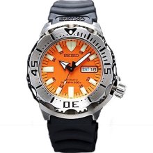 Seiko Skx781 Skx781k3 Mens Orange Monster Rubber Band Automatic Dive Watch