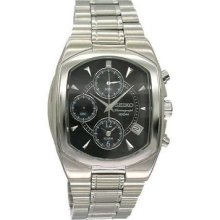 Seiko Sna539 Men's Stainless Steel Case Alarm Chronograph Date Function Watch