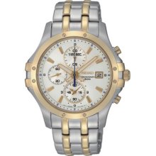 Seiko Sndc98 Men's Two Tone Le Grand Sport Chronograph Quartz Watch