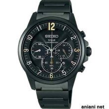 Seiko Spirit Smart Solar Tictac Men's Black Sbpy083 Watch