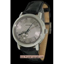 Seiko Spring Drive wrist watches: Silver Gmt Leather Band snr015