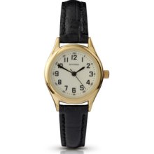 Sekonda Ladies Watch 4243 Black Leather Strap Rrp Â£24.99