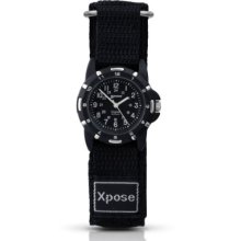 Sekonda Unisex Quartz Watch With Black Dial Analogue Display And Black Nylon Strap 3981.05