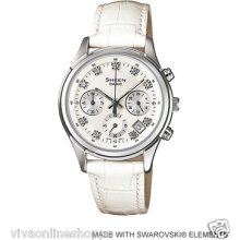 She 5023 Chronograph Swarovski Beads Dial Retro Bezel Watch Sheen X Edifice 2012