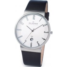 Skagen 355xlslb Mens White Black Watch Rrp Â£99