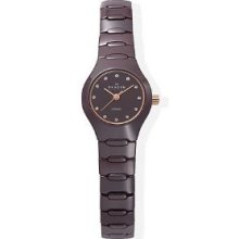 Skagen Denmark Womens Watch Petite Brown Ceramic