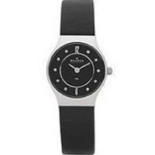 Skagen Denmark Womens Watch Black Dial with Black Leather 233XSSLB - 2