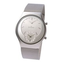 Skagen Dual Time Zone Steel Unisex Watch - 733XLSS