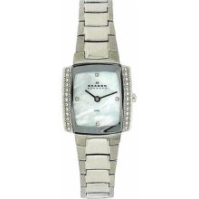 Skagen Ladies Mother Of Pearl Dial Stainless Steel & Swarovski Elements 866ssx