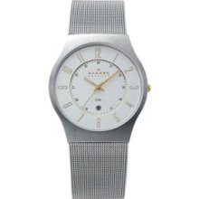 Skagen Silver Steel Two-Tone on Mesh Watch