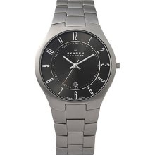 Skagen Titanium & Charcoal Dial Watch - Grey