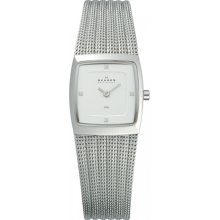 Skagen Women's Denmark 380XSSS1 Silver Stainless-Steel Quartz Watch with Silver Dial