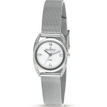 Skagen Women's Stainless Steel Mesh Band Watch (Skagen Women's Mesh Band MOP Dial Glitz Watch)