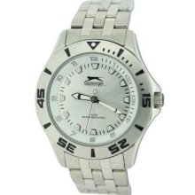 Slazenger Mens Silver Stainless Steel Watch/official Stockist/ Brand New(rrpÂ£35)