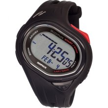 Soma Unisex Running 300 Plastic Watch - Black Rubber Strap - Black Dial - SOMDWJ22-0005