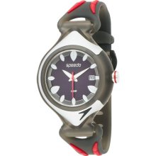 Speedo Men's Watch Analog S/S - Black/Red/Silver