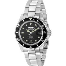 Stainless Steel Automatic Pro Diver Black Dial Coin-Edge Bezel