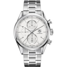 Stainless Steel Carrera Automatic Chronograph Silver Tone Dial Automatic