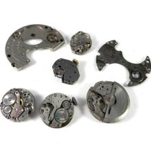 Steampunk Watch Parts Movements Lot Silver Steampunk Supplies Watch Parts DIY Steampunk Jewelry Supply - 212