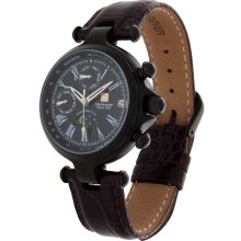 Steinhausen Women's 'Three Eyes' Black Steel Automatic Watch (black)