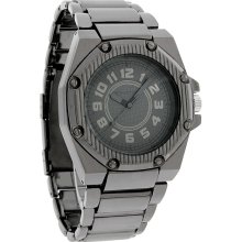 Structure by Surface Mens Stainless Steel Black Ion Quartz Watch 32548