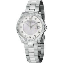 Stuhrling Original 498 11117 Lady Clipper Pearl Stainless Steel Womens Watch