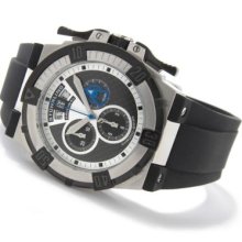 Stuhrling Original Men's Falcon Swiss Quartz Chronograph Rubber Strap Watch