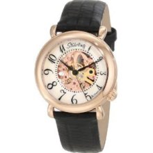 Stuhrling Women's 108.1215a9 Classic Wall Street Automatic Skeleton Black Watch