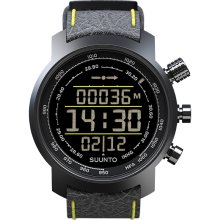 Suunto Elementum Terra Negative Black/Yellow Leather Watch