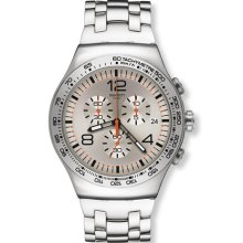 Swatch Gent's Stainless Steel Case Chronograph Date Watch Yos445g