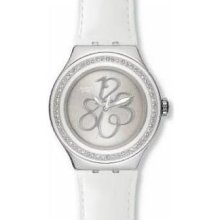 SWATCH SWISS LEATHER STRAP LADIES WATCH