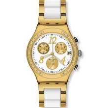 Swatch YCG407G Watch Night Glows Ladies - White Dial