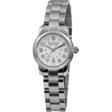 Swiss Army Vivante Women's Swiss Quartz Silver-tone Guilloche Dial Stainless Steel Bracelet Watch