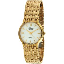 Swiss Edition Men's All Gold Round Dress Watch (Round Dress Watch with a White Dial)