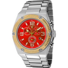 Swiss Legend 40025p-55-gb Throttle Chronograph Two-tone Ss Red Dial Men's Watch