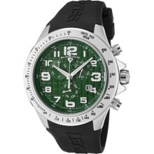 Swiss Legend Men's Eograph Green Dial Black Silicone Chronograph ...