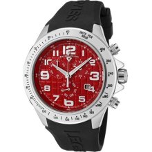 Swiss Legend Men's Eograph Red Dial Black Silicone Chronograph Wa ...