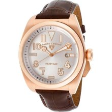 Swiss Legend Watch 20434-rg-02s-brw Men's Heritage Silver Dial Rose Gold Tone