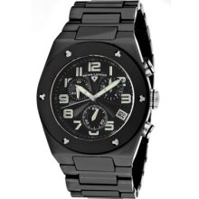 SWISS LEGEND Watches Men's Throttle Chronograph Black Dial Black Ceram