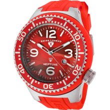 SWISS LEGEND Watches Men's Neptune Red Camouflage Dial Red Silicone R